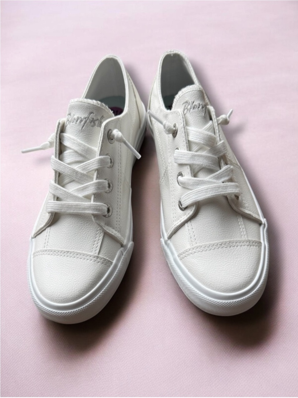 Blowfish Women’s Classic Faux Leather White Sneakers